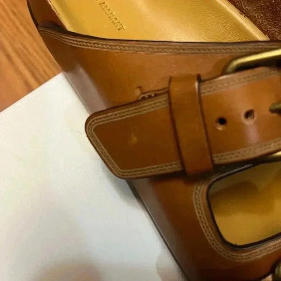 NIB Isabel Marant Folk Laser Lennyo Leather Sandals Cognac Tan Brown 8 1/2 - Picture 11 of 14